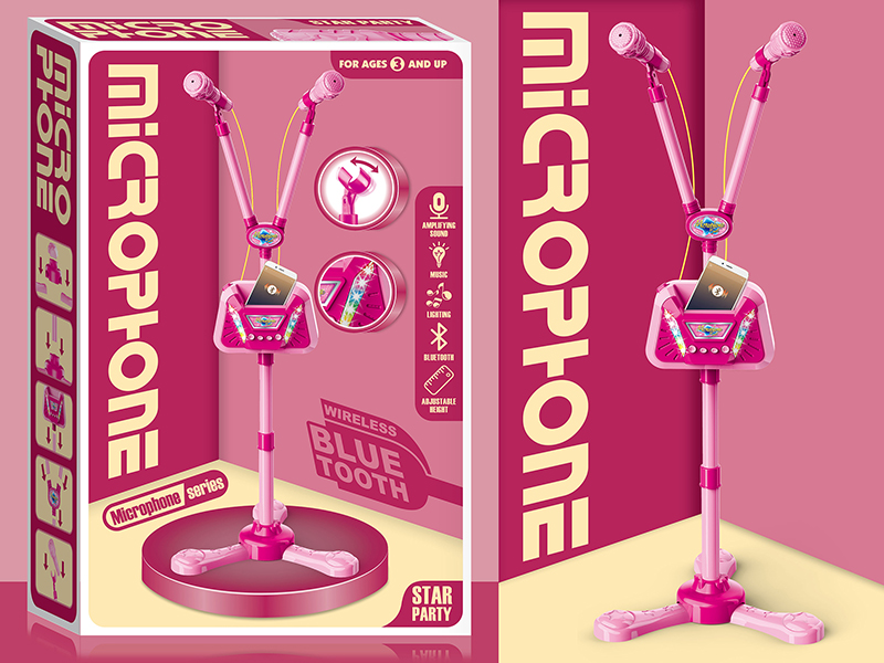 Girls Microphone With Bluetooth,Light And Music