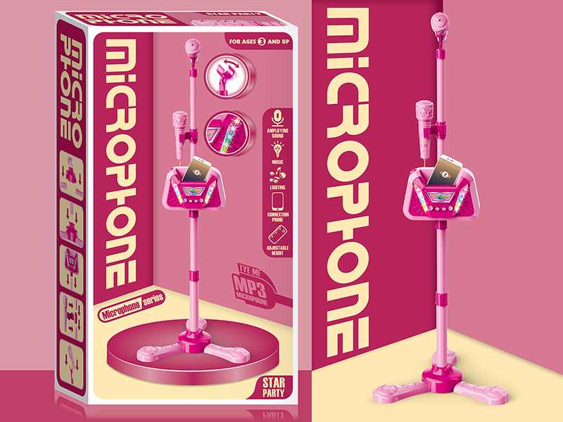 Girls Microphone With Light And Music