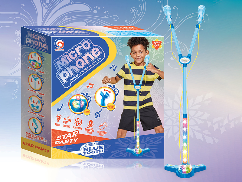 Boys Microphone With Bluetooth,Light And Music
