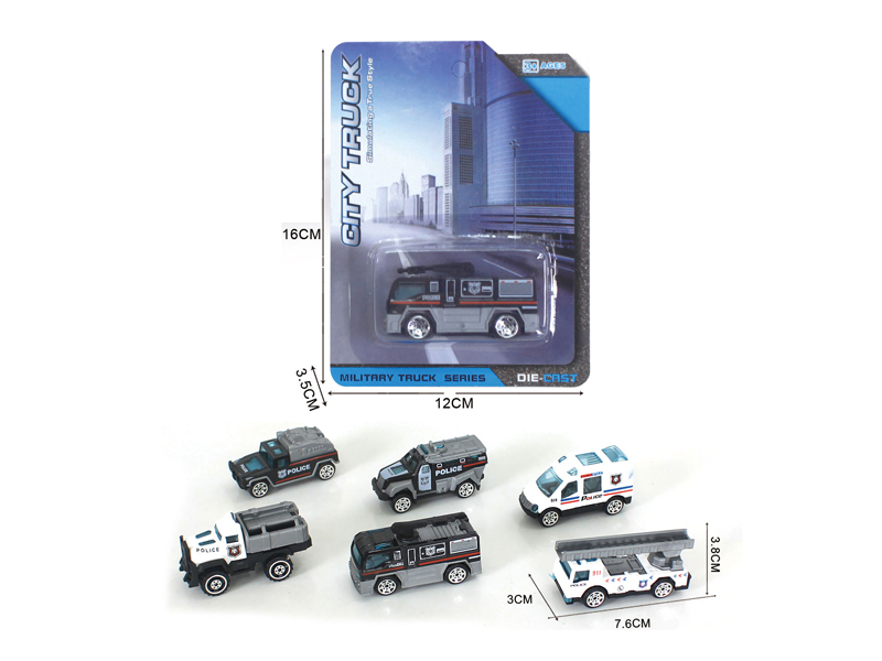 Slide Alloy Police Car