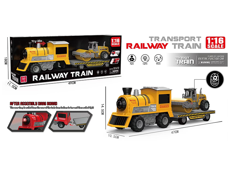 1:16 Friction Simulation Transport Railway Train With Lights And Sound
