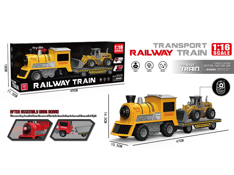 1:16 Friction Simulation Transport Railway Train With Lights And Sound