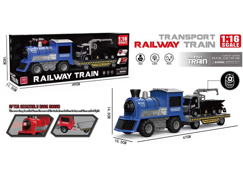 1:16 Friction Simulation Transport Railway Train With Lights And Sound