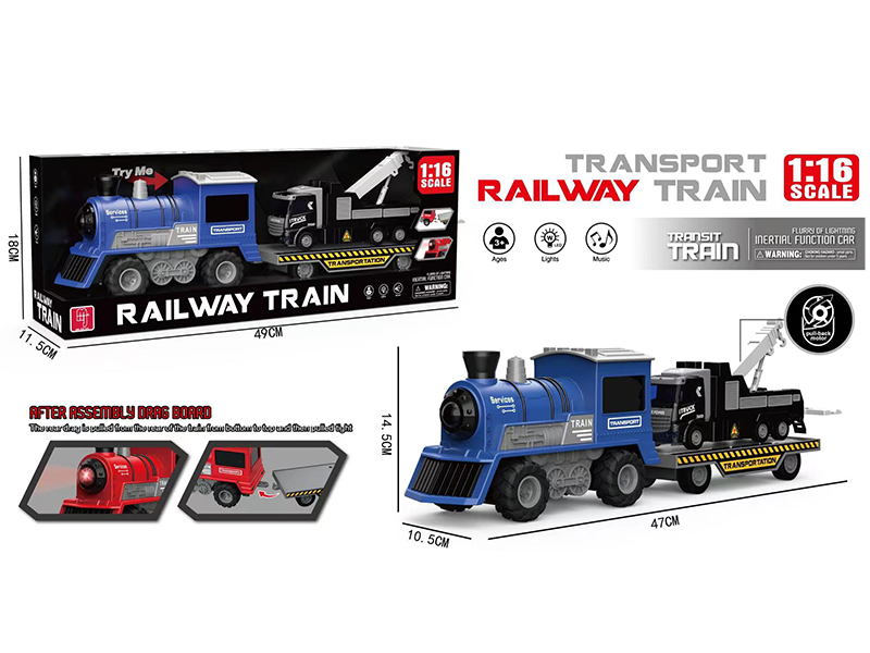 1:16 Friction Simulation Transport Railway Train With Lights And Sound