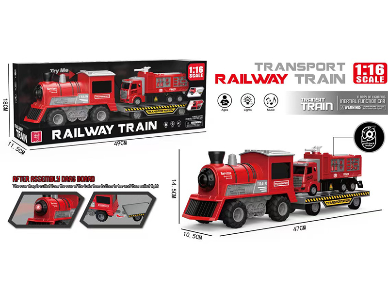 1:16 Friction Simulation Transport Railway Train With Lights And Sound