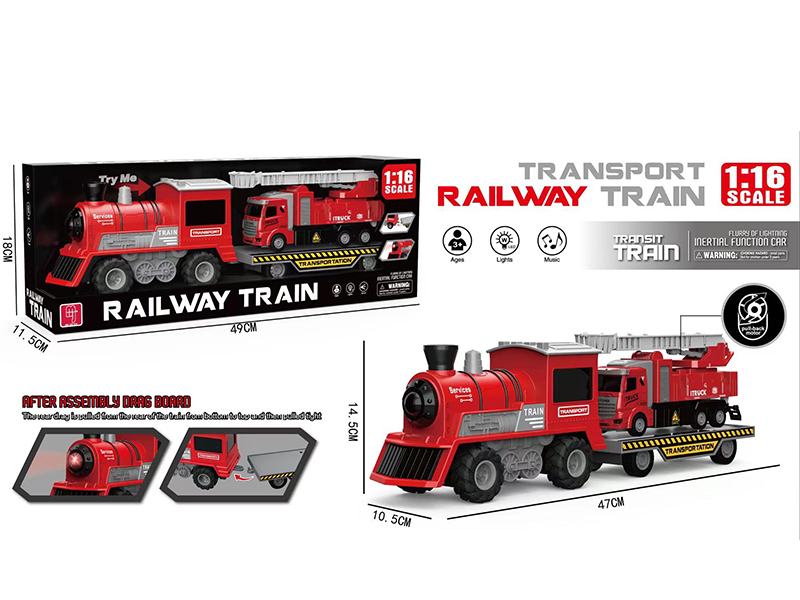 1:16 Friction Simulation Transport Railway Train With Lights And Sound