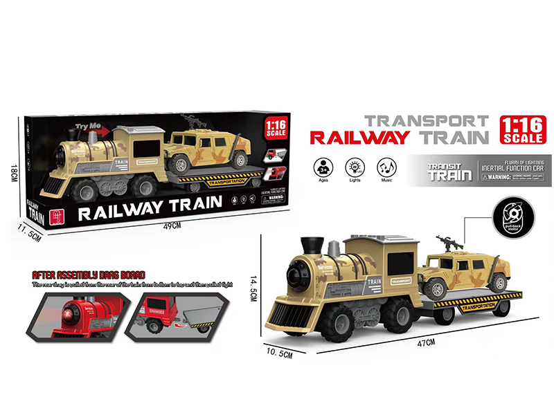 1:16 Friction Simulation Transport Railway Train With Lights And Sound