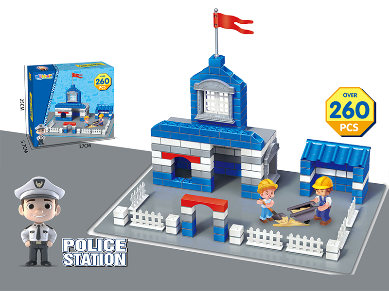 260PCS Police Office Building Block