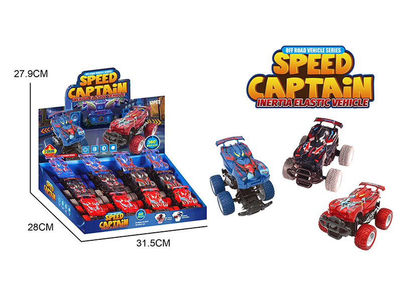 12PCS Dual Friction Collision Deformation Vehicle