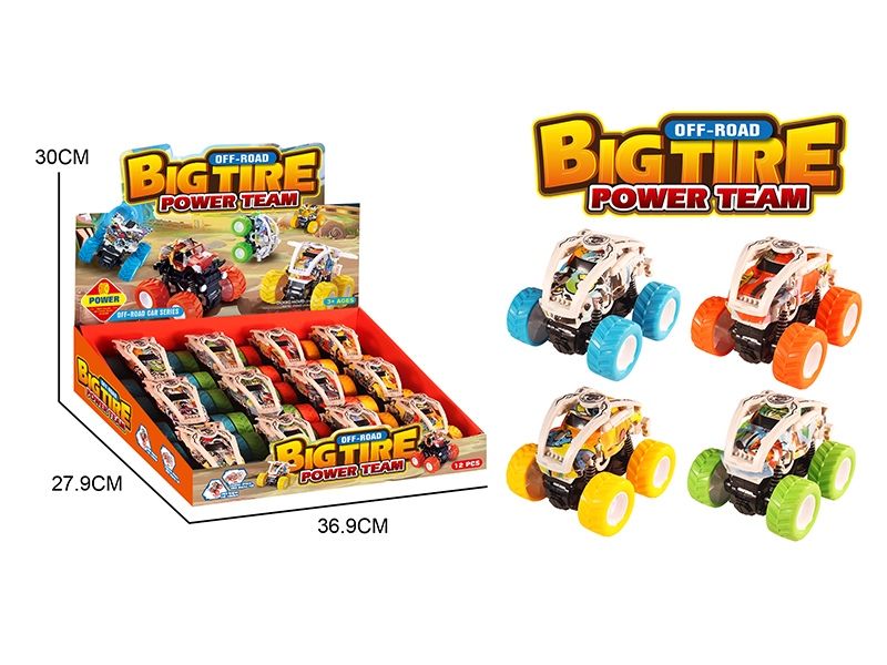 12PCS 5 In 1 Dual Friction Stunt Rolling Car