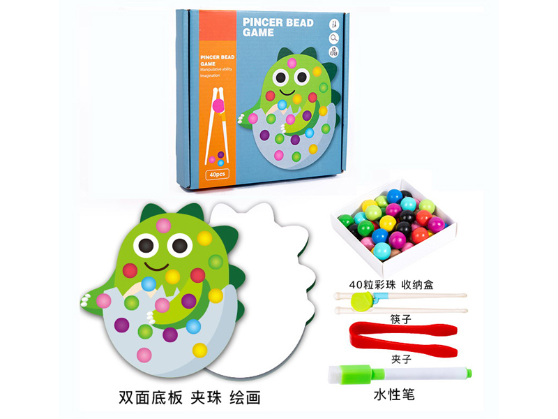 Wooden Bead Painting Game Monster