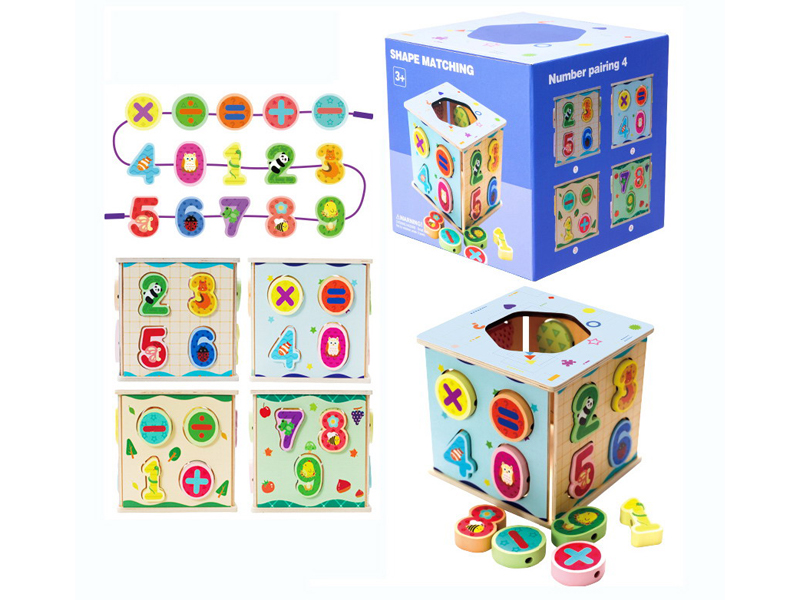 Wooden Paired Rope Threading Block BoxDigit