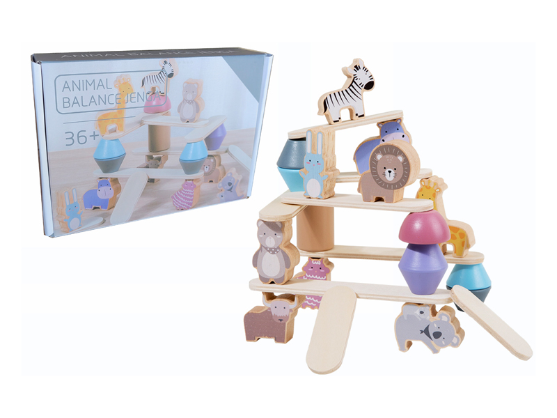 Wooden Animal Stacked Balance Game