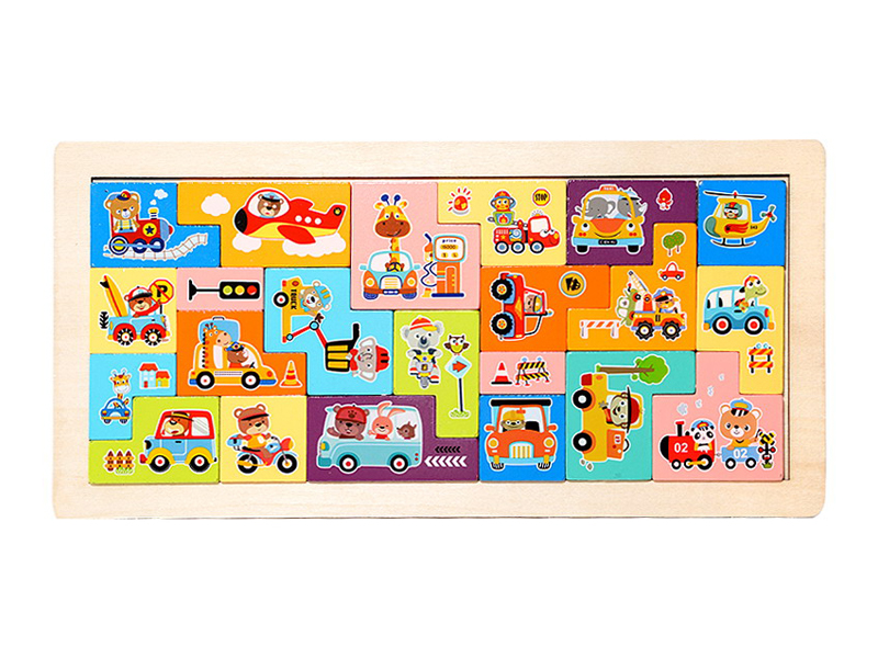 Wooden Themed Block Puzzle Traffic
