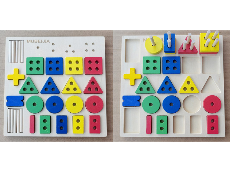 Wooden Four Sets Of Columns Building Blocks