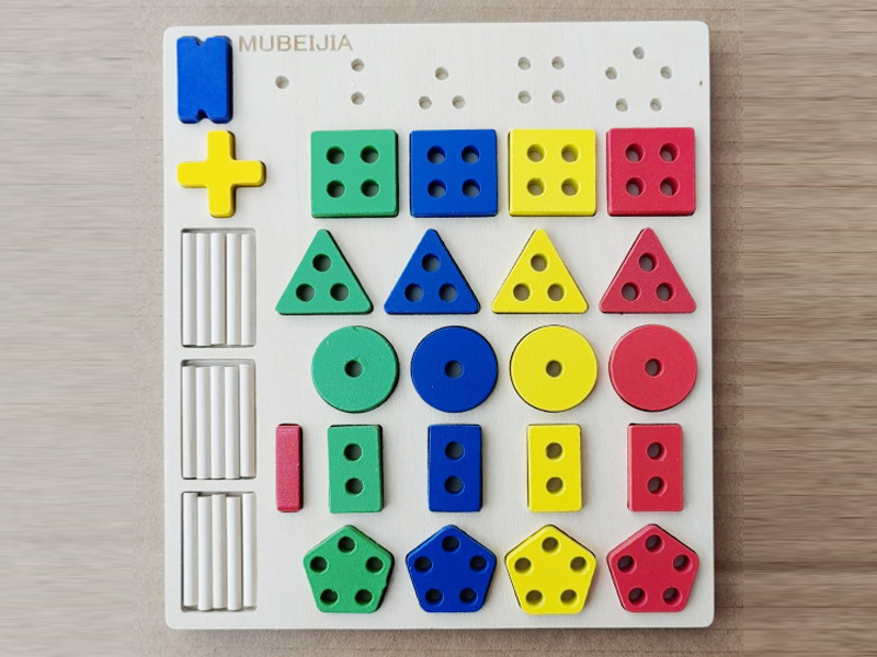 Wooden Five Sets Of Columns Building Blocks