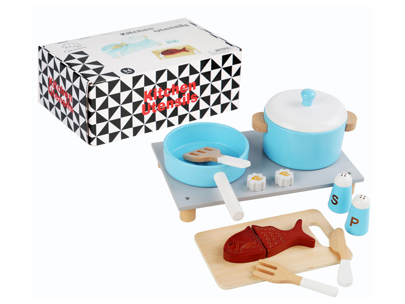 Wooden Kitchen Stove Set