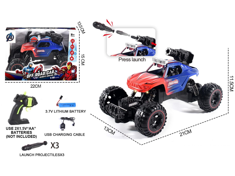1:18 R/C Avengers Bomber Car