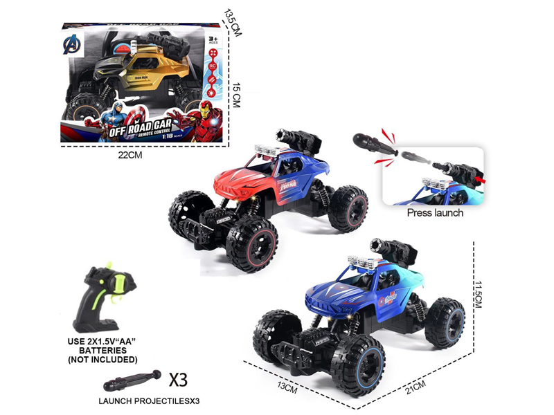 1:18 R/C Avengers Bomber Car