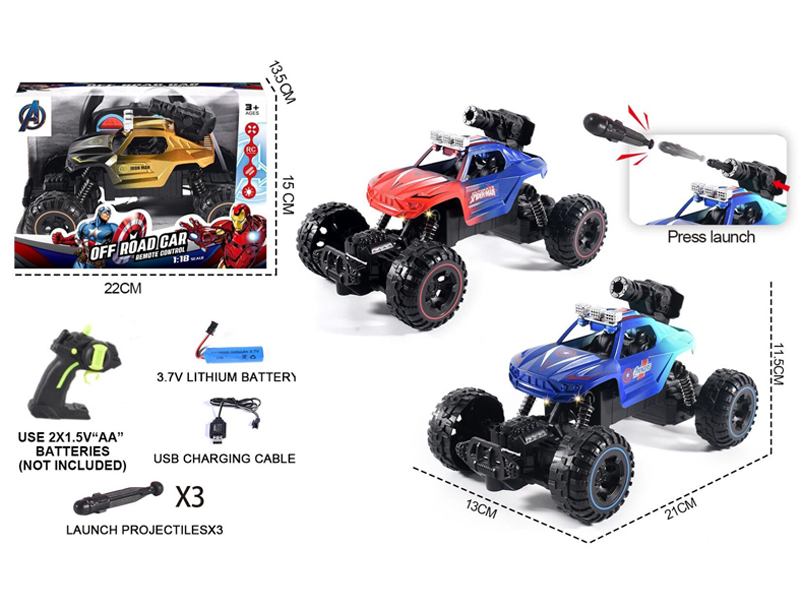 1:18 R/C Avengers Bomber Car