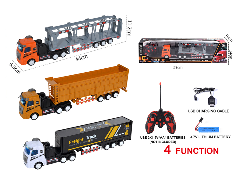 1:32 4CH R/C Tractor Container Truck