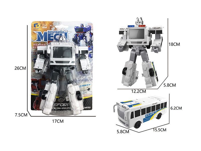 Bus Mecha Transformable Toy