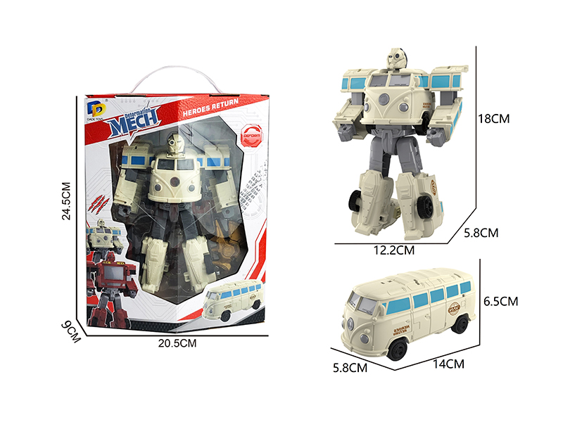Bus Mecha Transformable Toy