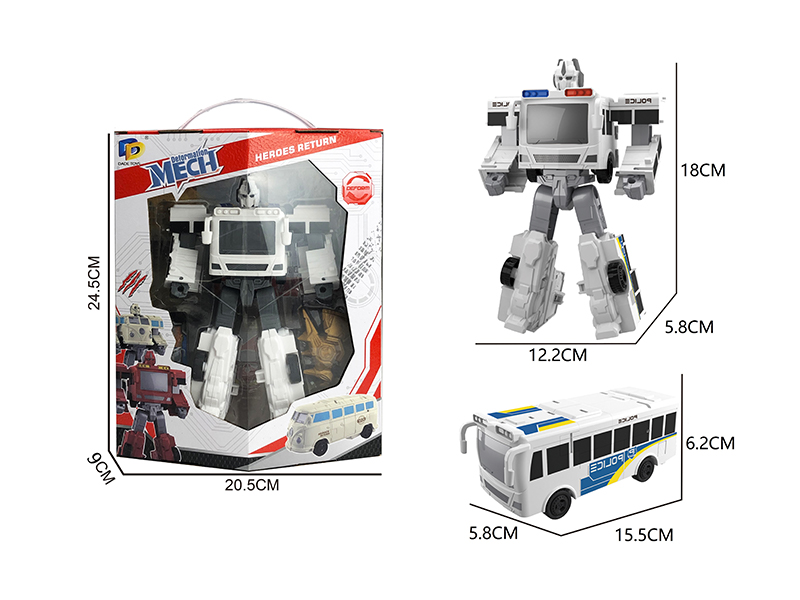 Bus Mecha Transformable Toy