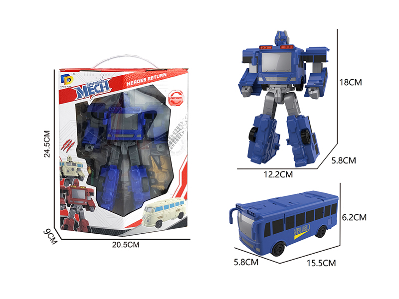 Bus Mecha Transformable Toy
