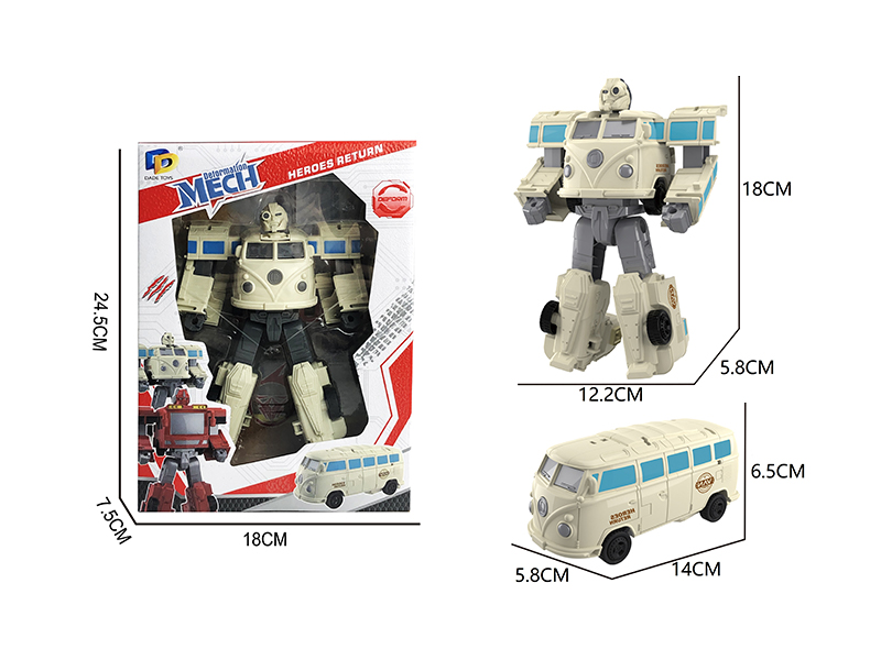 Bus Mecha Transformable Toy