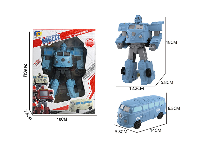 Bus Mecha Transformable Toy