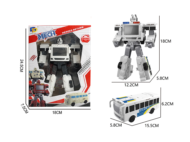 Bus Mecha Transformable Toy