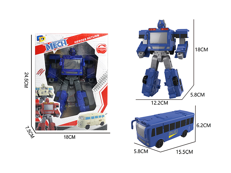Bus Mecha Transformable Toy