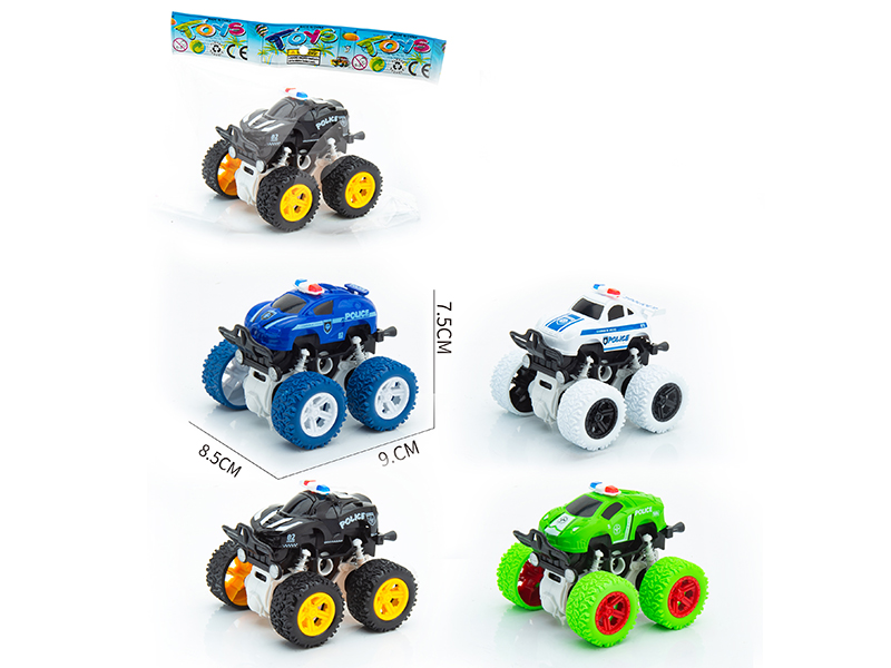 Double Friction Off-Road Stunt Car(Police Car Style)1PCS