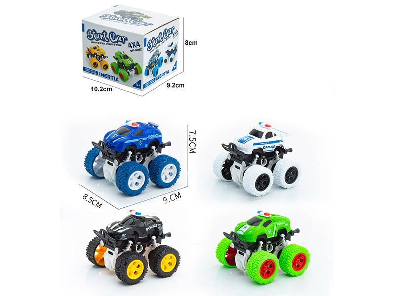 Double Friction Off-Road Stunt Car(Police Car Style)1PCS
