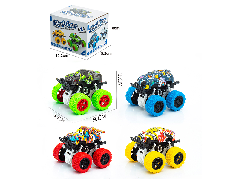 Double Friction Graffiti Off-Road Stunt Car 1PCS