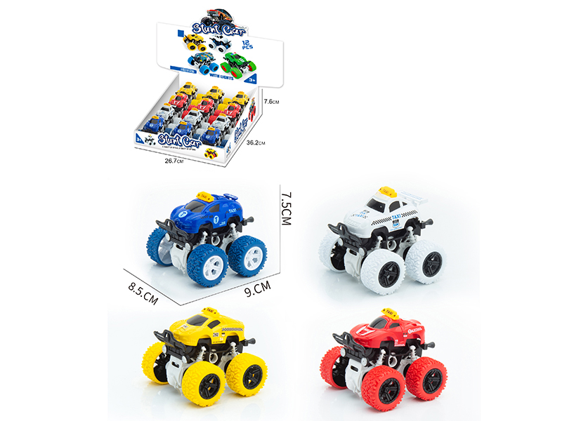 Double Friction Off-Road Stunt Car(Taxi Car Style)12PCS