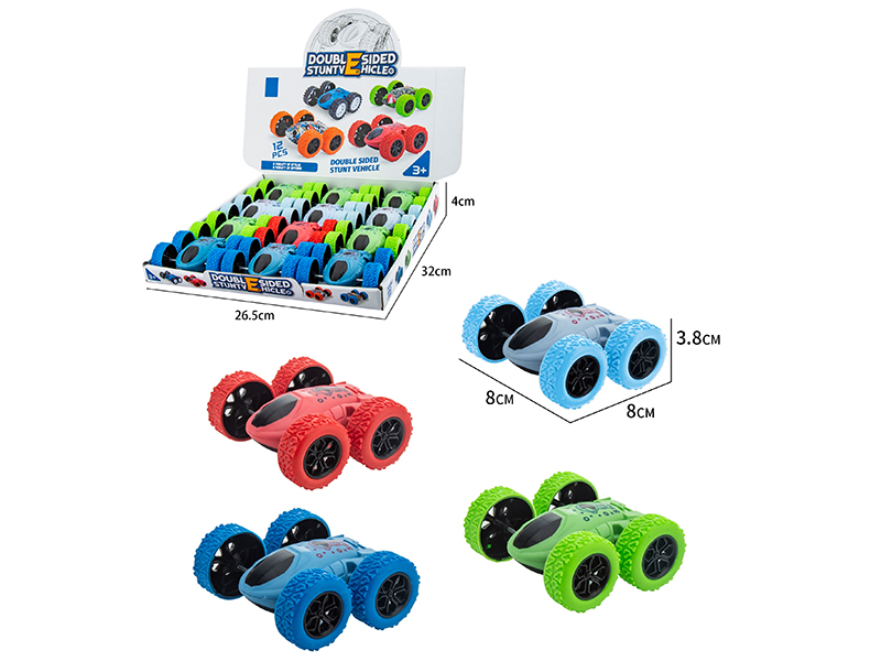 Double Friction Double-Sided Stunt Car 12PCS