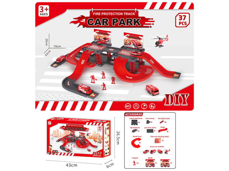 DIY Fire Fighting Parking Track 37PCS