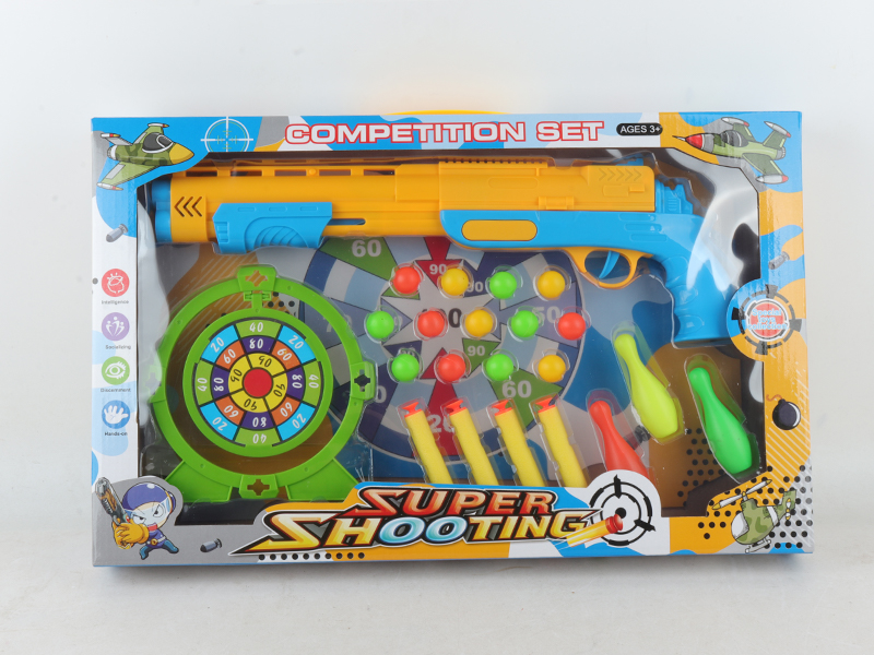 Solid Colored Ping-Pong Soft Bullet Rifle
