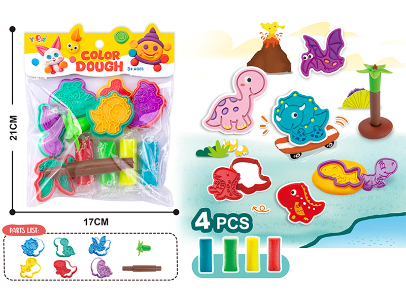 Dinosaur Colored Clay Set