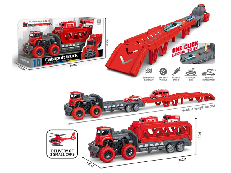 Dual Friction Fire Transport Vehicle+2PCS Slide Fire Vehicle