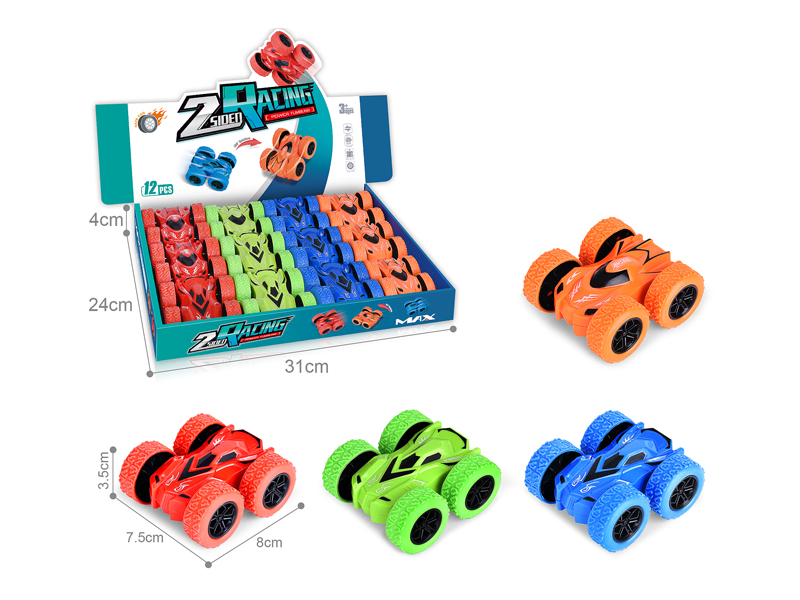 12PCS Dual Friction Double Sided Stunt Vehicle