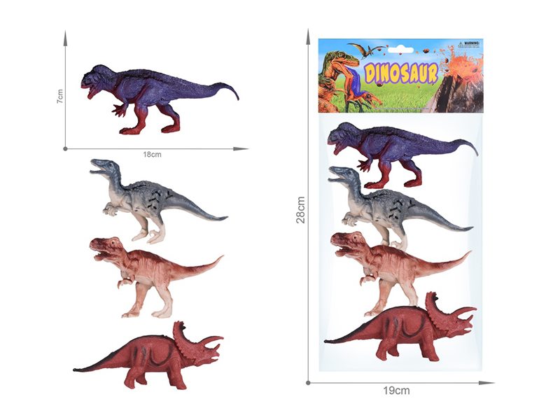 4PCS 6.5 Inch Dinosaur Set