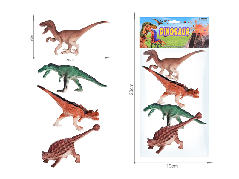 4PCS 6.5 Inch Dinosaur Set