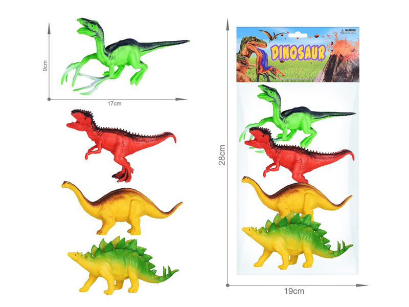 4PCS 6.5 Inch Dinosaur Set