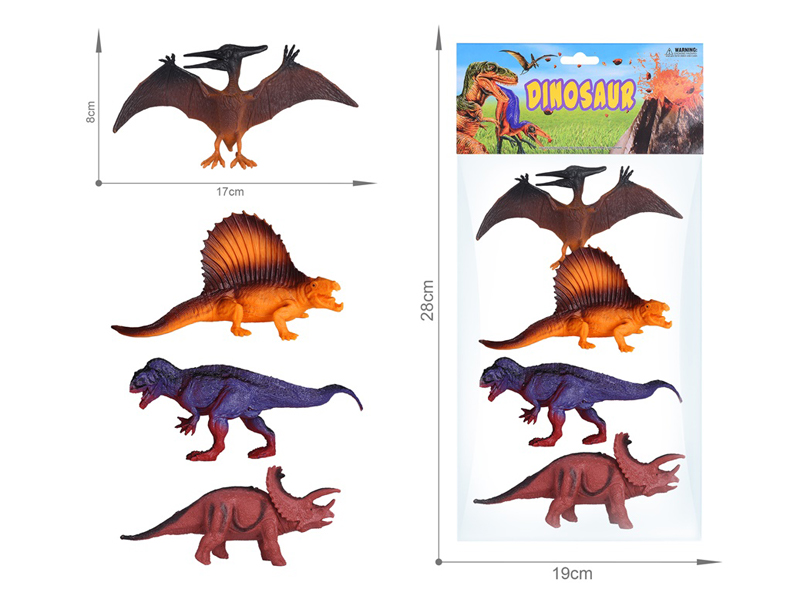 4PCS 6.5 Inch Dinosaur Set