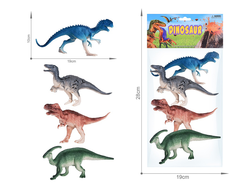 4PCS 6.5 Inch Dinosaur Set