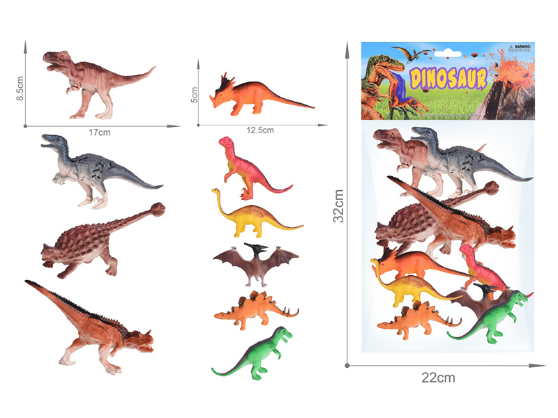 10PCS Dinosaur Set（6.5Inch+5Inch）