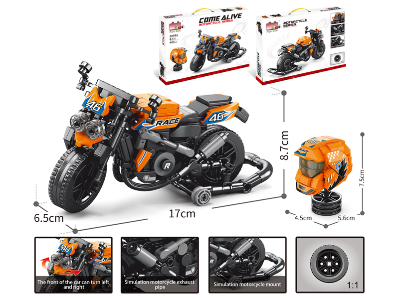 Building Block Of Motorcycle 403Pcs